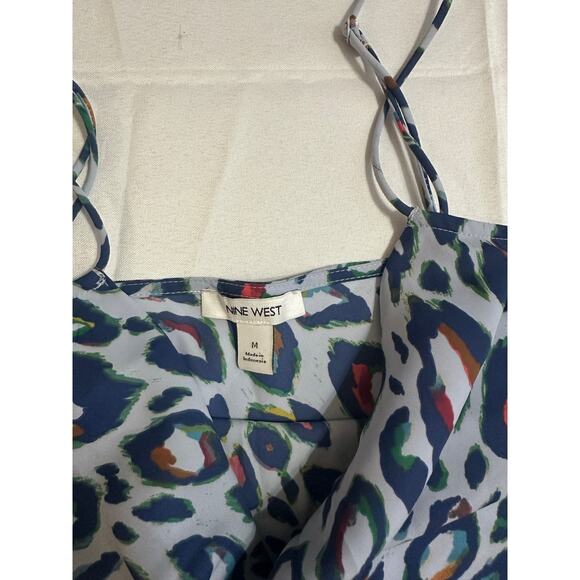 Nine West Abstract Leopard Print Cami Top - Size M - Picture 5 of 10